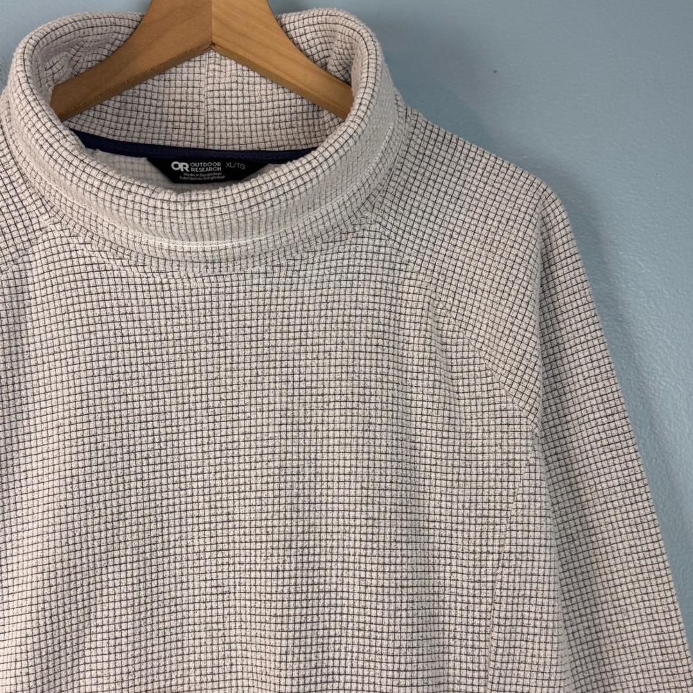 Outdoor Research Light Gray Grid Fleece Pullover Hoodie